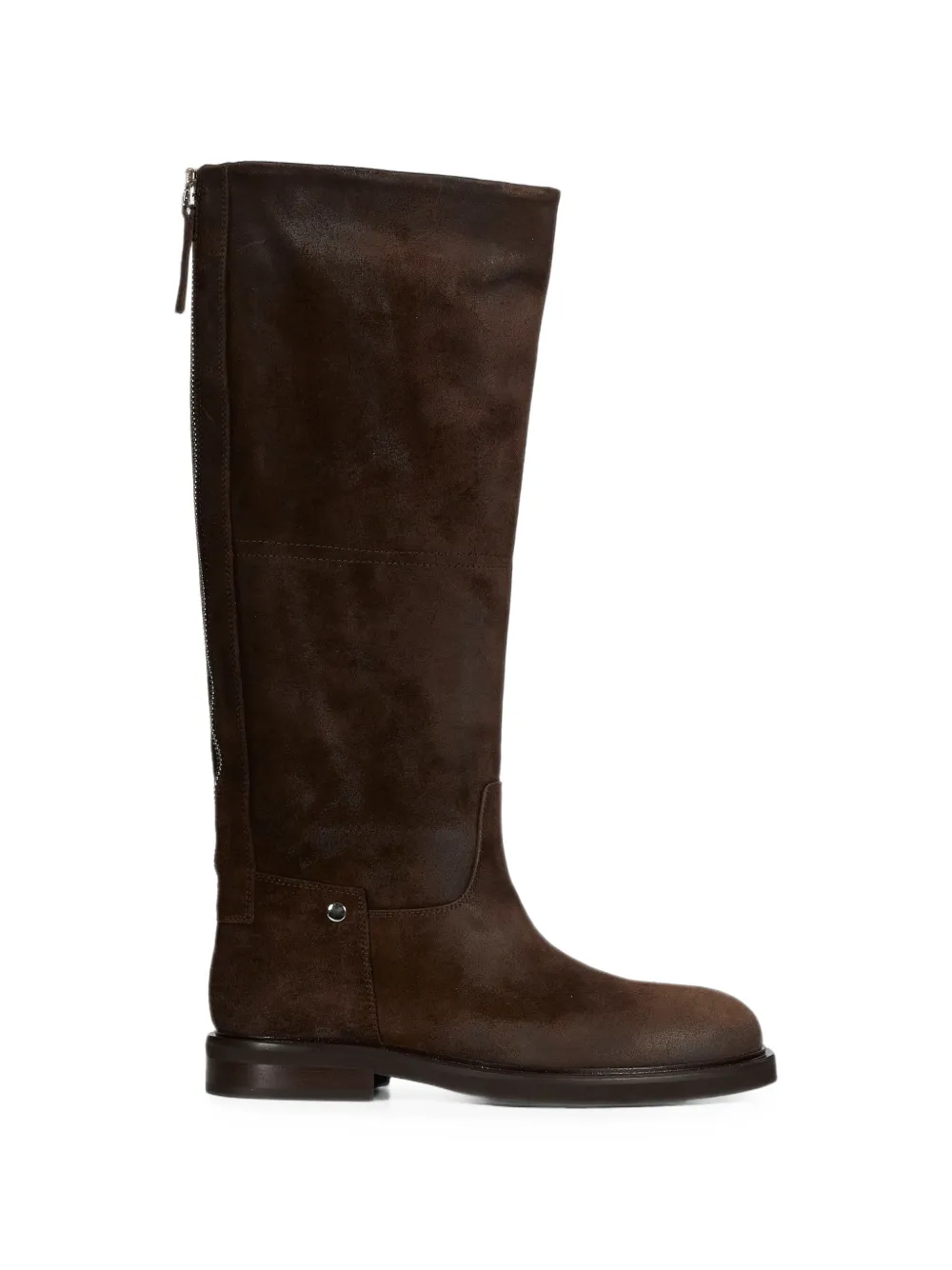 POEVE rear-zip knee-high boots