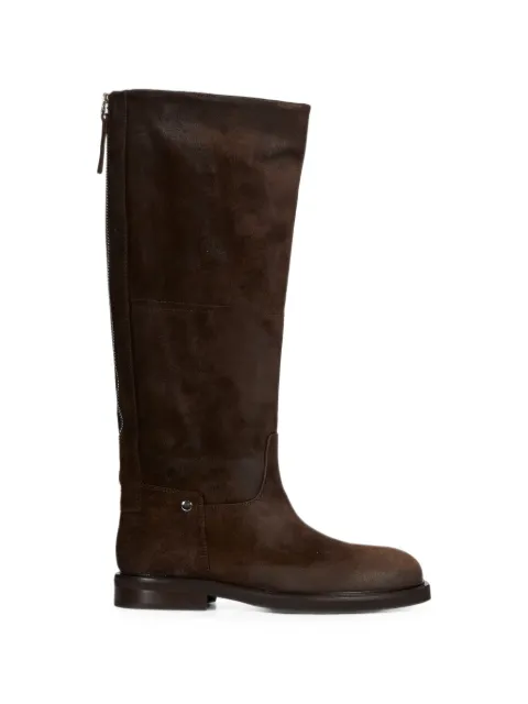 POEVE rear-zip knee-high boots