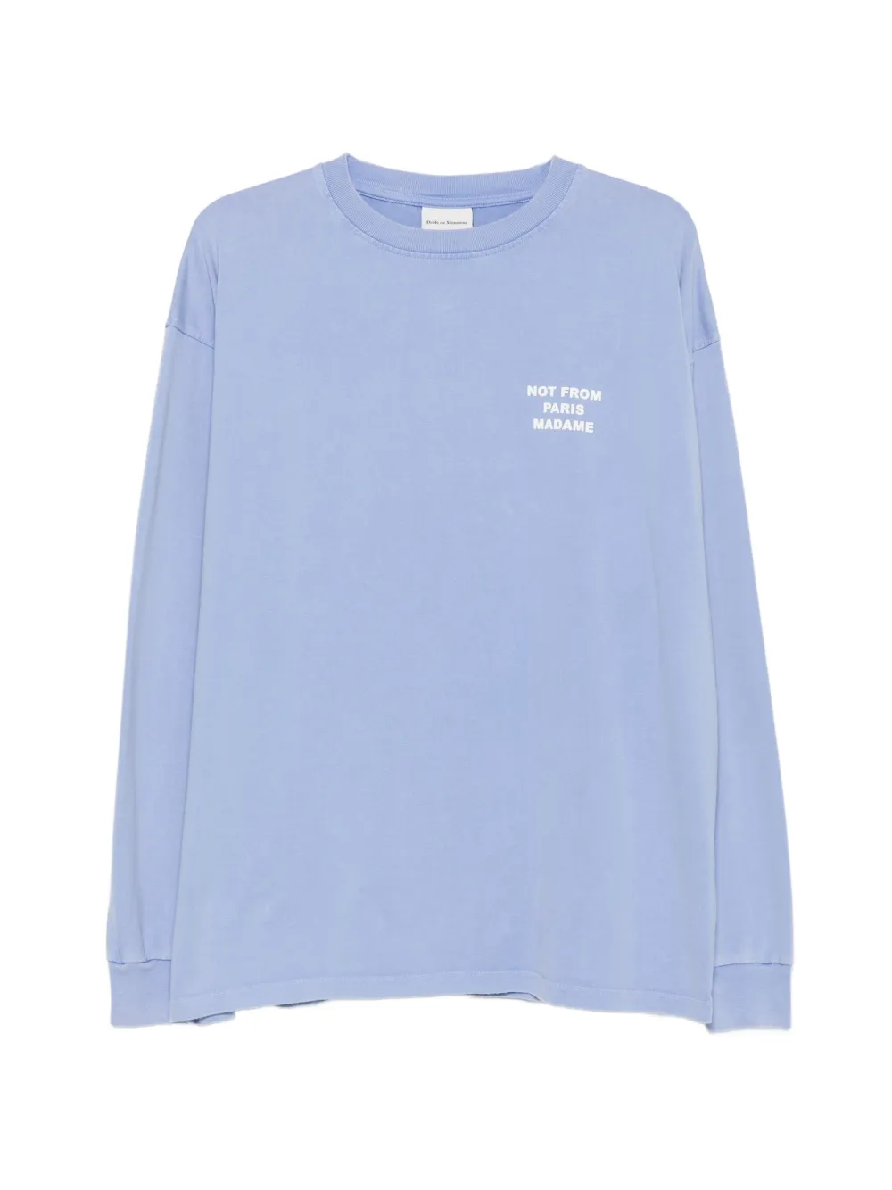 Drôle De Monsieur T-shirt a maniche lunghe con stampa - Blu