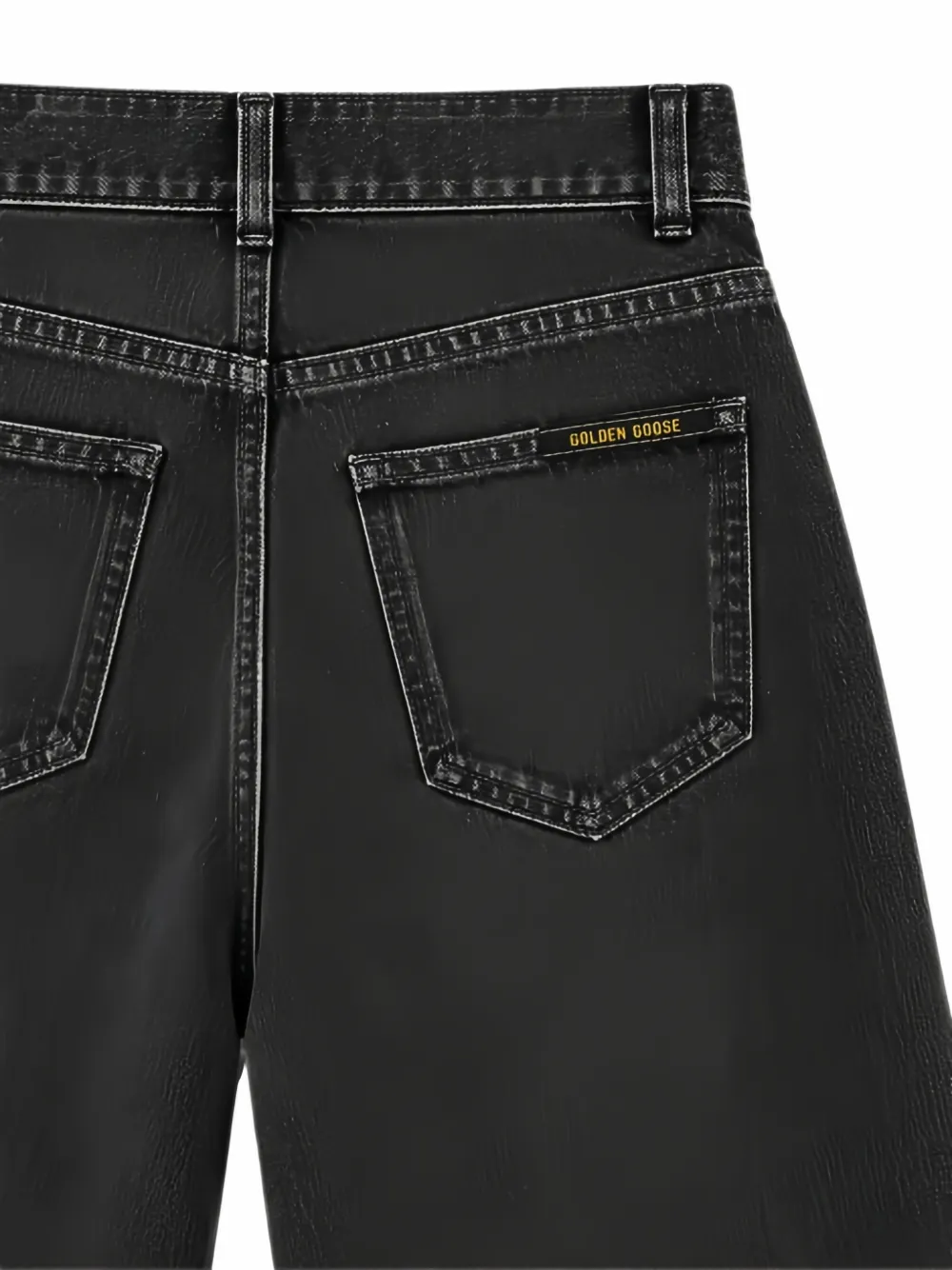Golden Goose Kids Jeans verfraaid met studs en logo-patroon Grijs