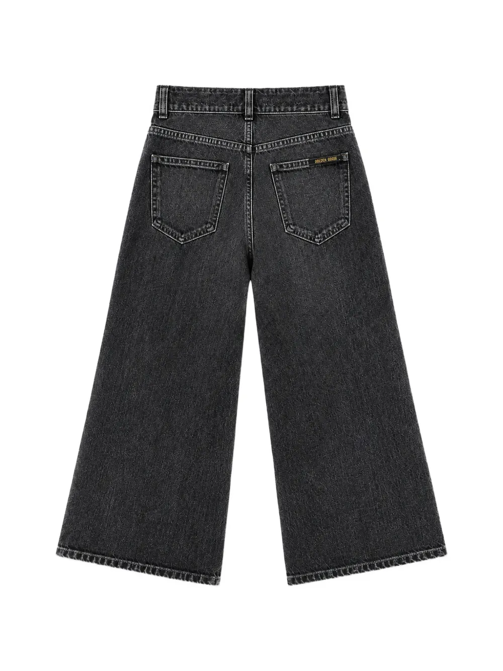 Golden Goose Kids Jeans verfraaid met studs en logo-patroon Grijs