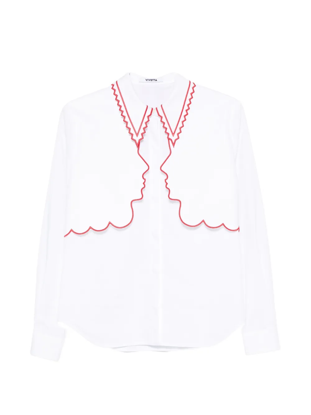Vivetta embroidered-trim layered shirt