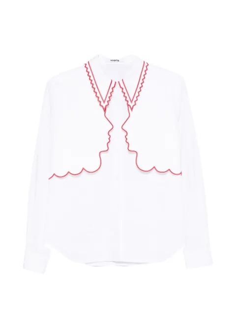 Vivetta embroidered-trim layered shirt