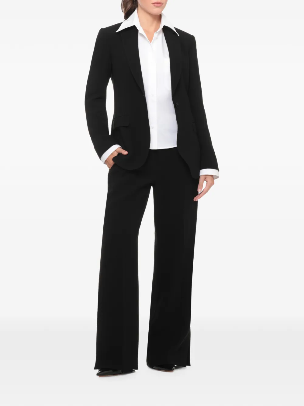 Alberto Biani Blazer met enkele rij knopen Zwart