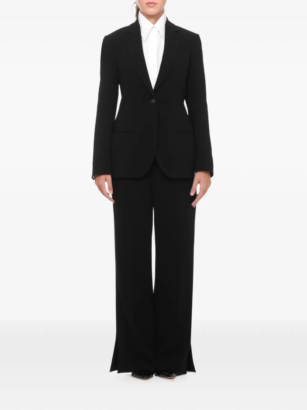 Alberto Biani Blazer met enkele rij knopen Zwart
