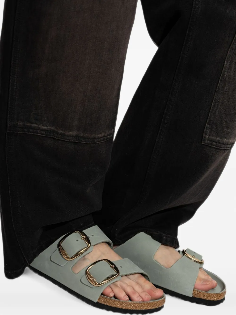 Birkenstock Arizona Big Buckle leather sandals Groen