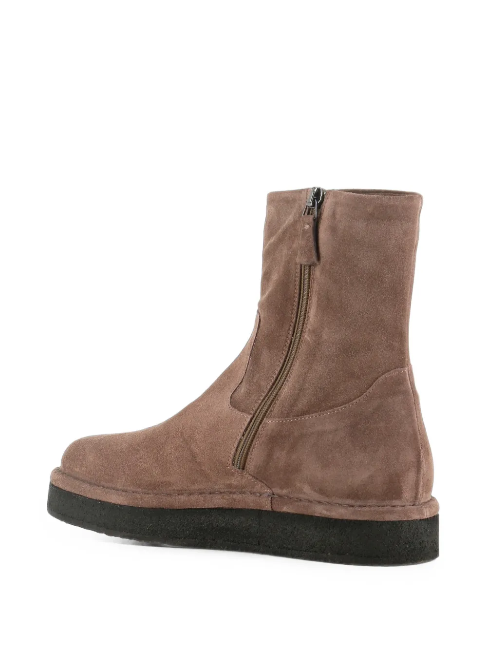 Del Carlo suede platform ankle boots Beige