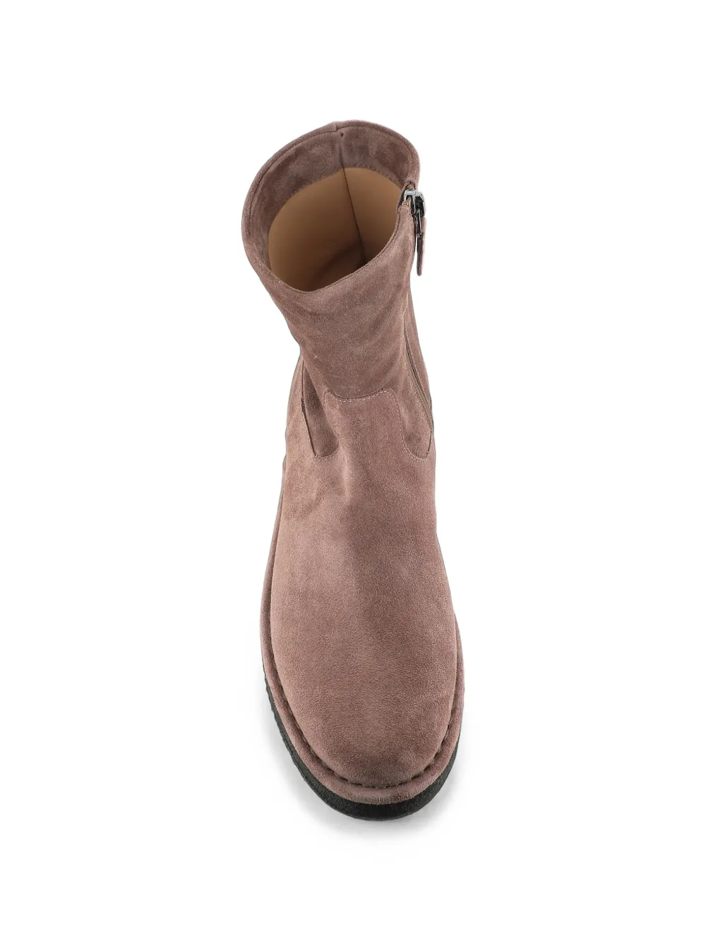 Del Carlo suede platform ankle boots Beige