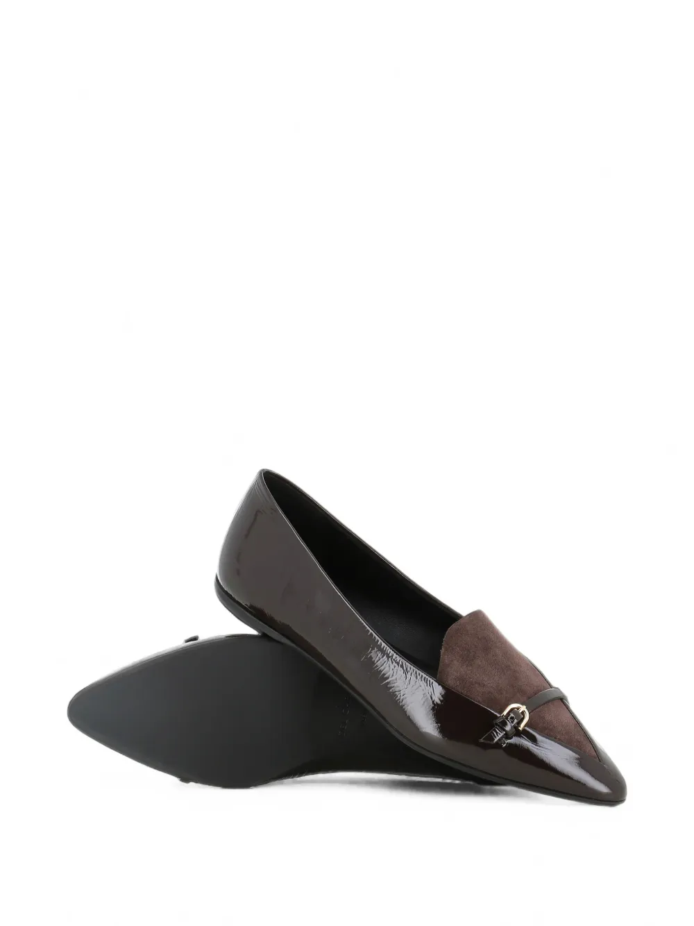 Del Carlo pointed-toe buckled ballet flats Bruin