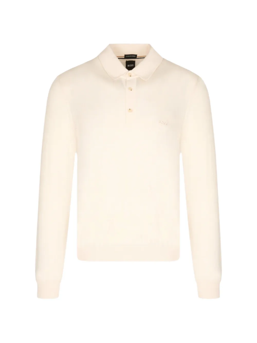 HUGO polo-collar long-sleeve polo shirt - Nude