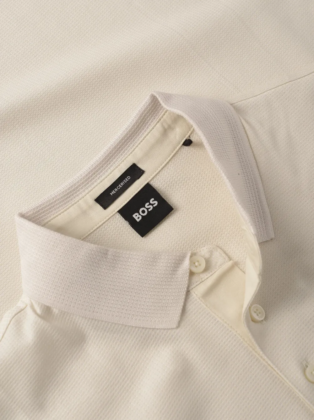HUGO textured polo shirt Wit