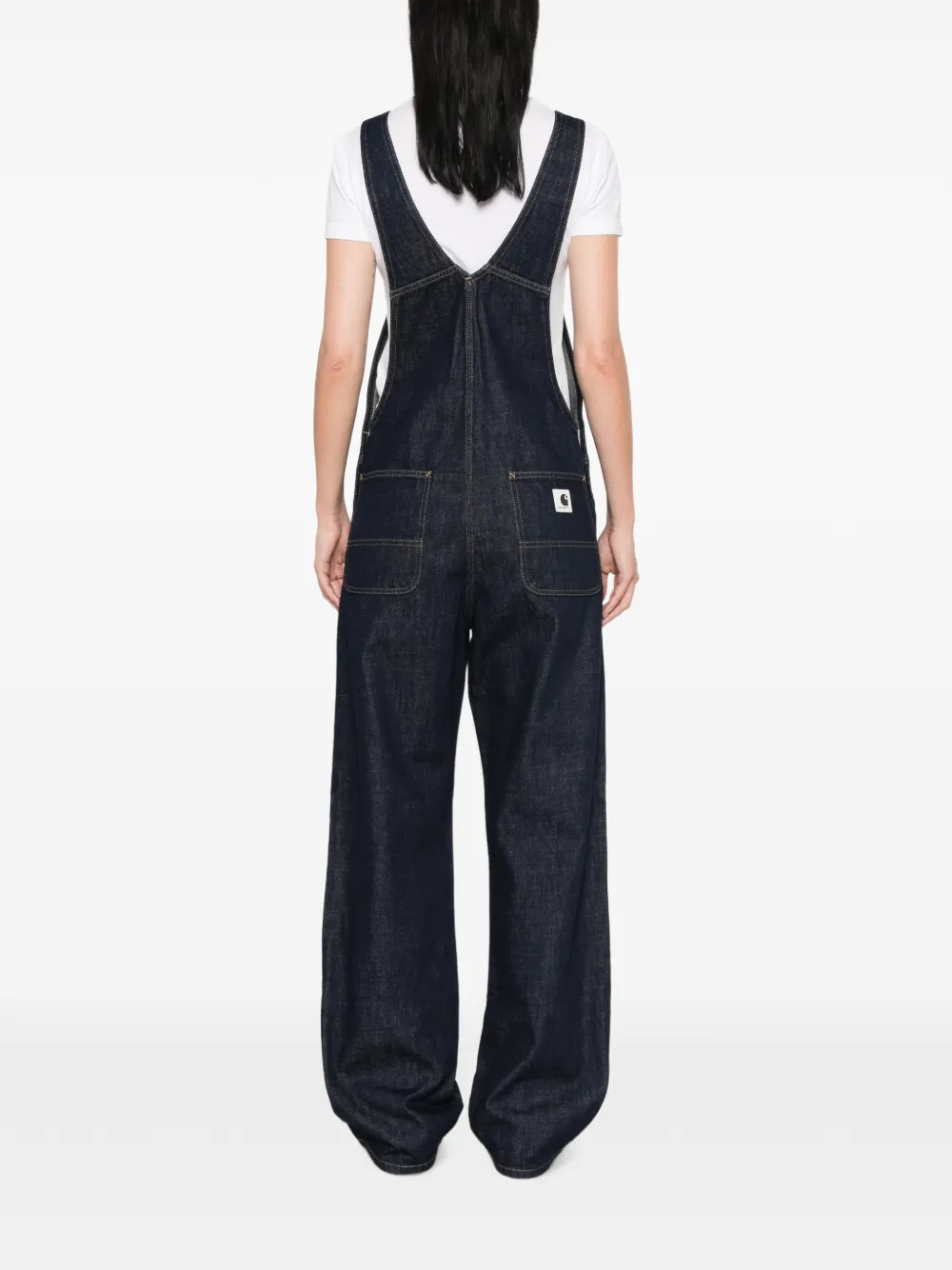 Carhartt WIP Tuinbroek met logopatch Blauw