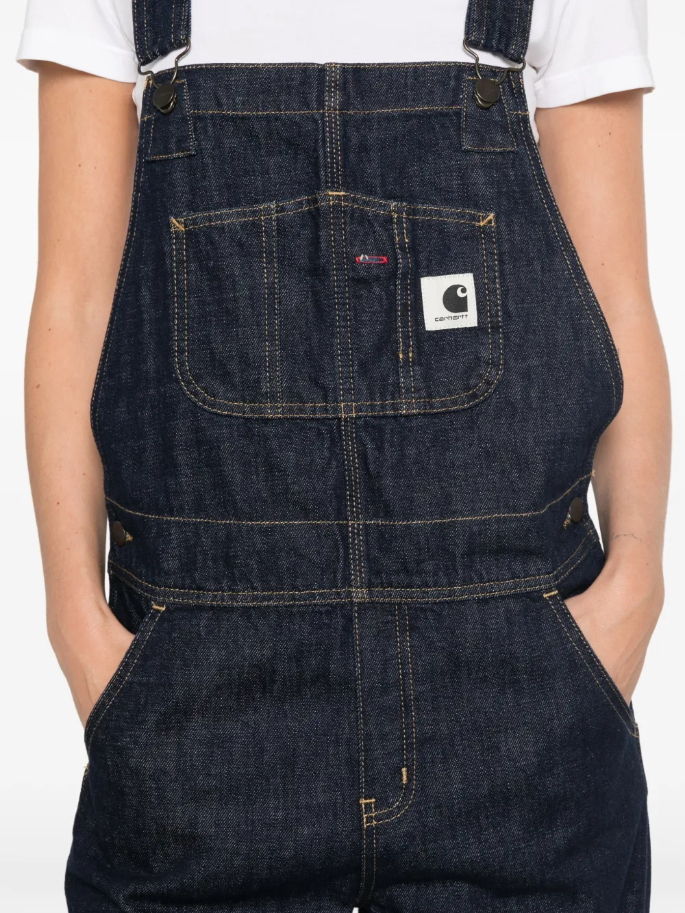 Carhartt WIP Tuinbroek met logopatch Blauw