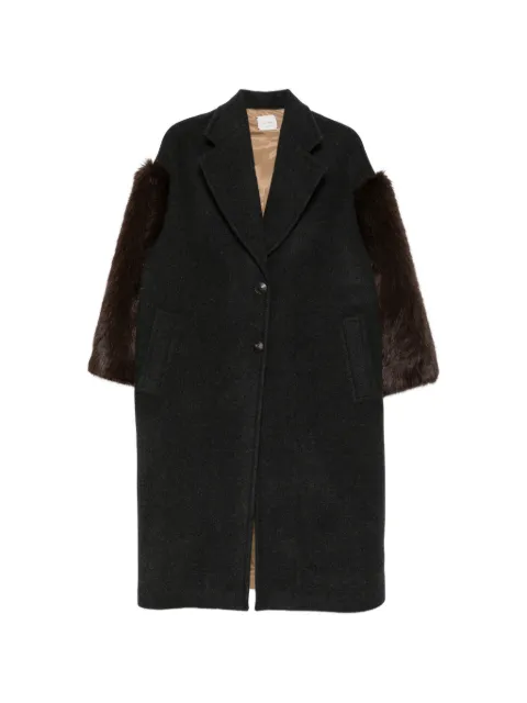 Alysi faux-fur panel coat