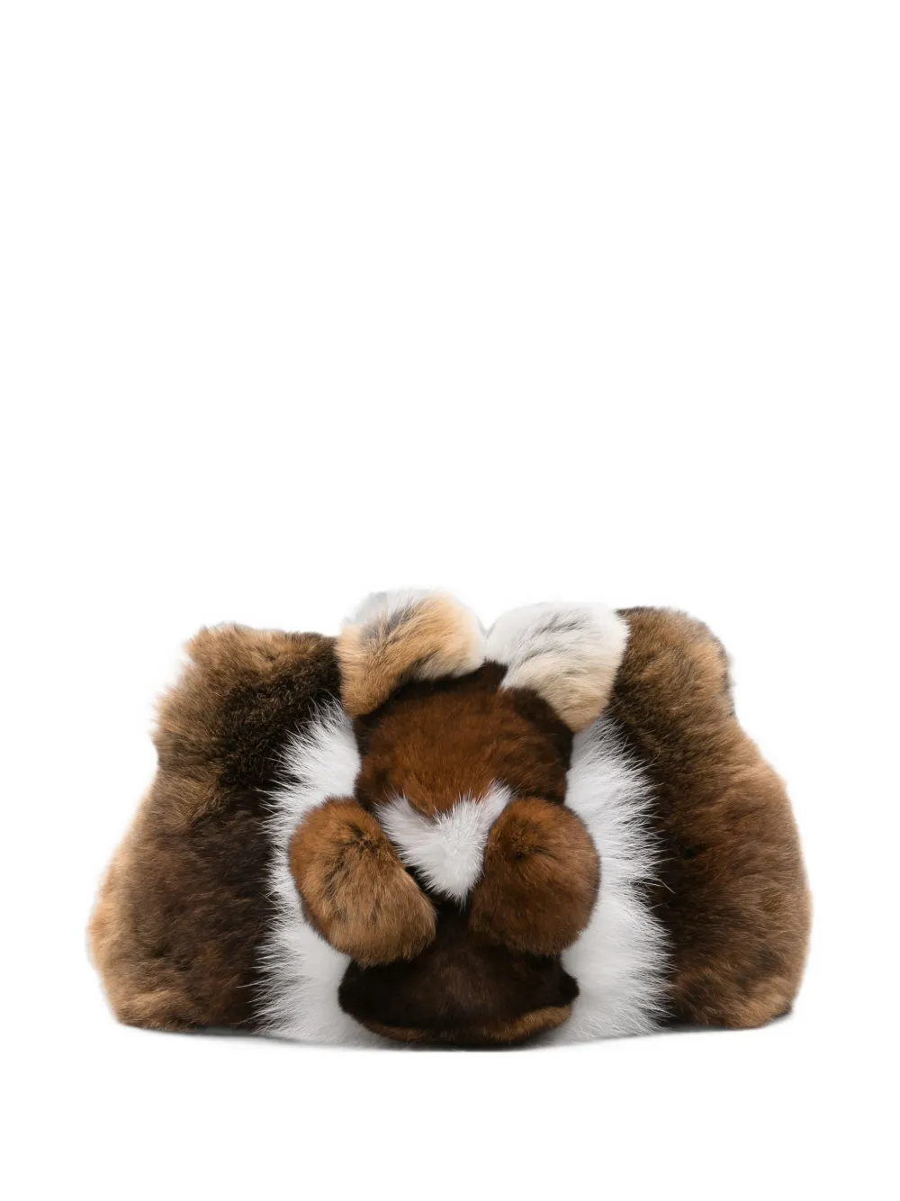 Anita Bilardi Scoiattolo faux-fur clutch bag - Marrone