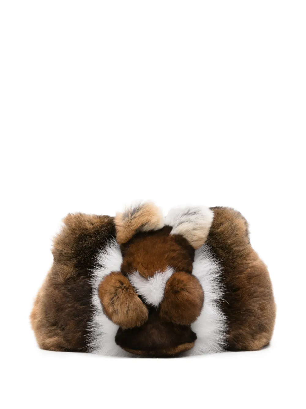 Anita Bilardi Scoiattolo faux-fur clutch bag - Marrone