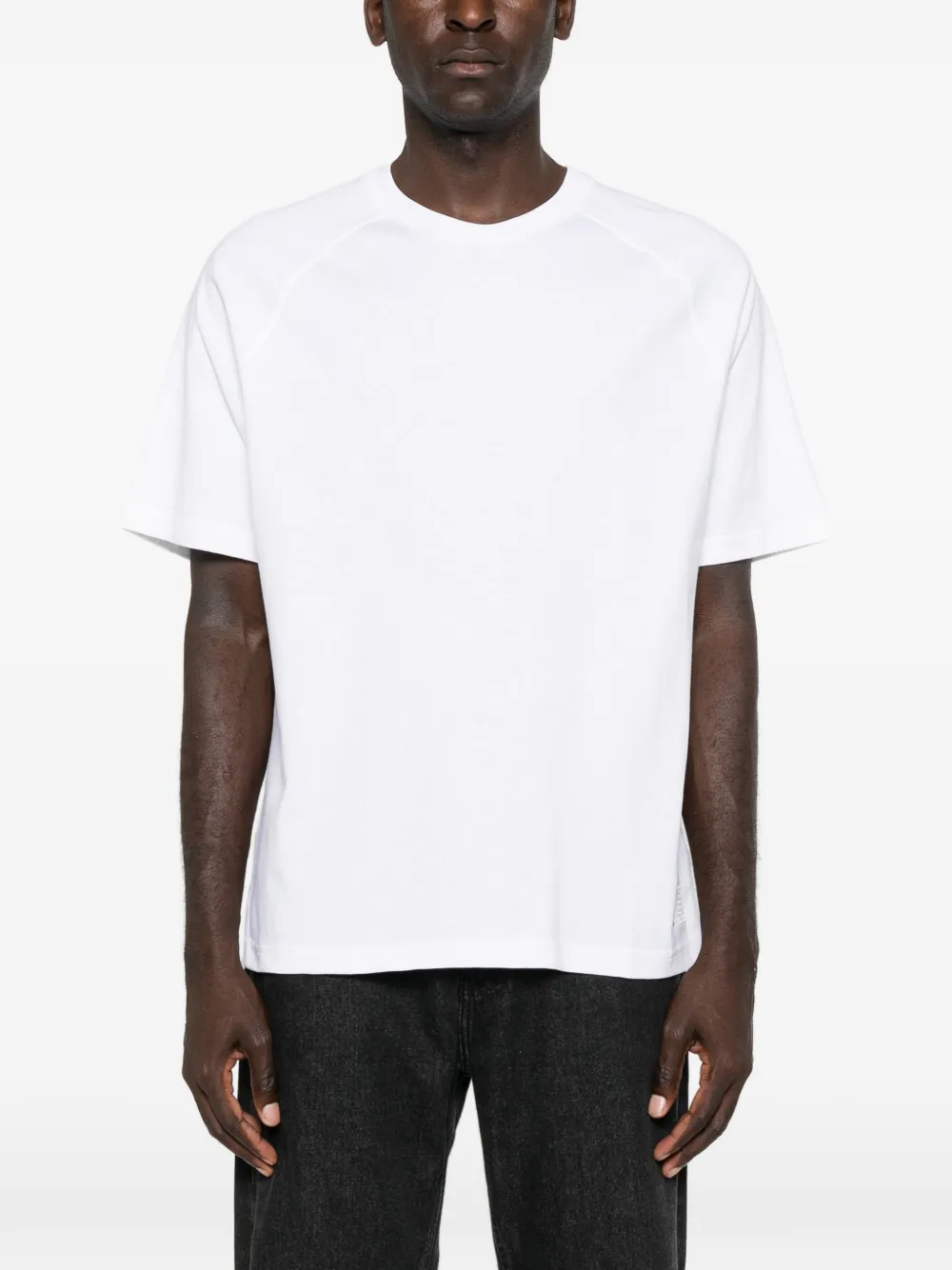 New Balance raglan-sleeve logo-print T-shirt Wit