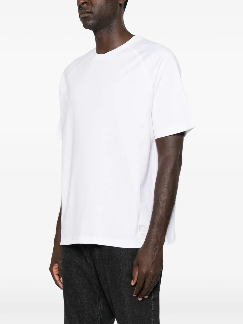 New Balance raglan-sleeve logo-print T-shirt Wit