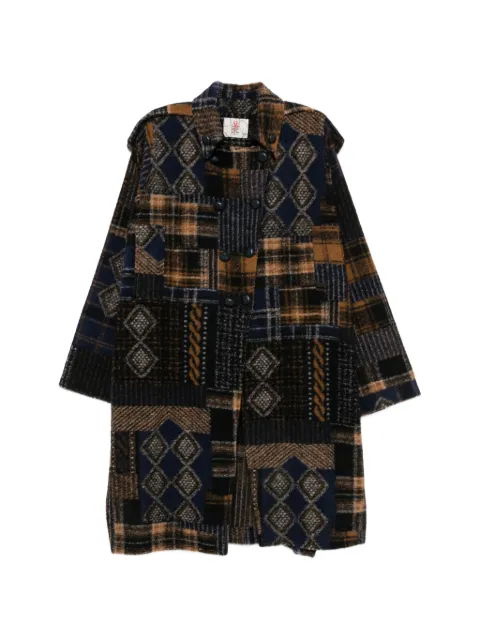 Bye abrigo a cuadros con diseño patchwork