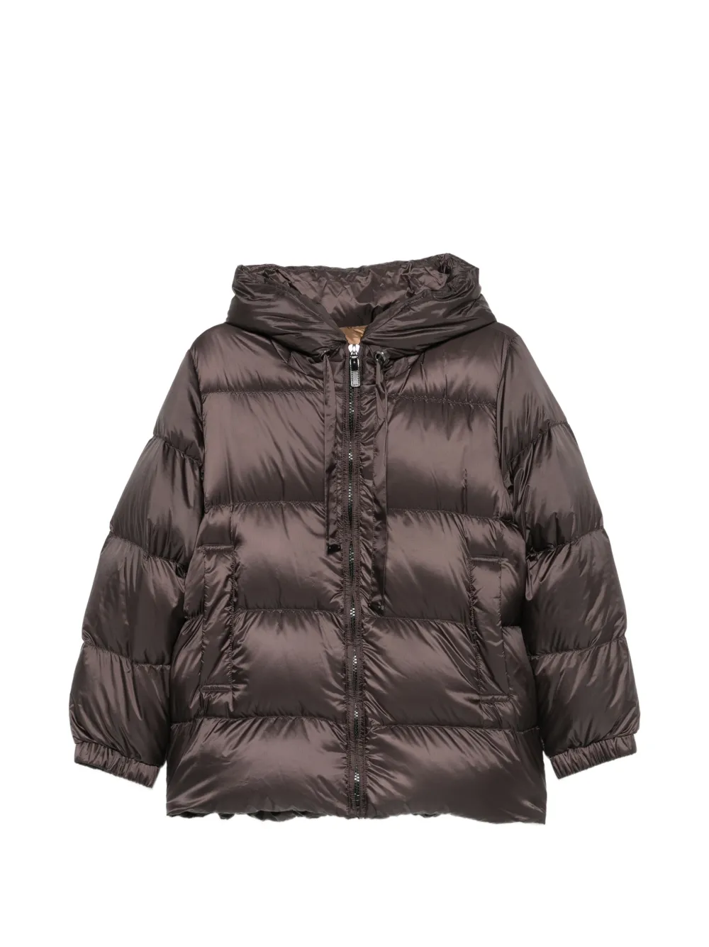 Max Mara The Cube hooded quilted coat - Marrone