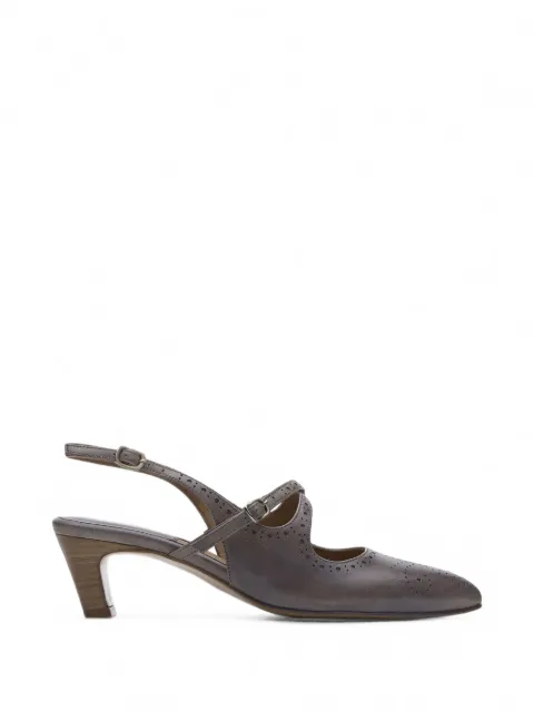 Lottusse Smithson brogue-detail slingback pumps