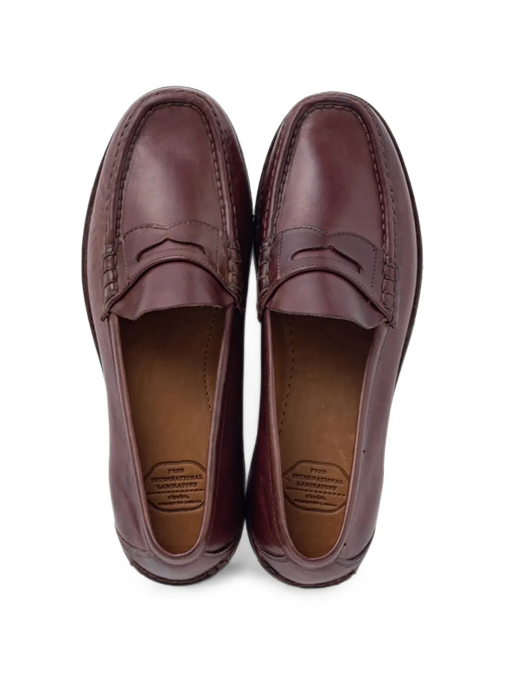 visvim penny-slot leather loafers Rood