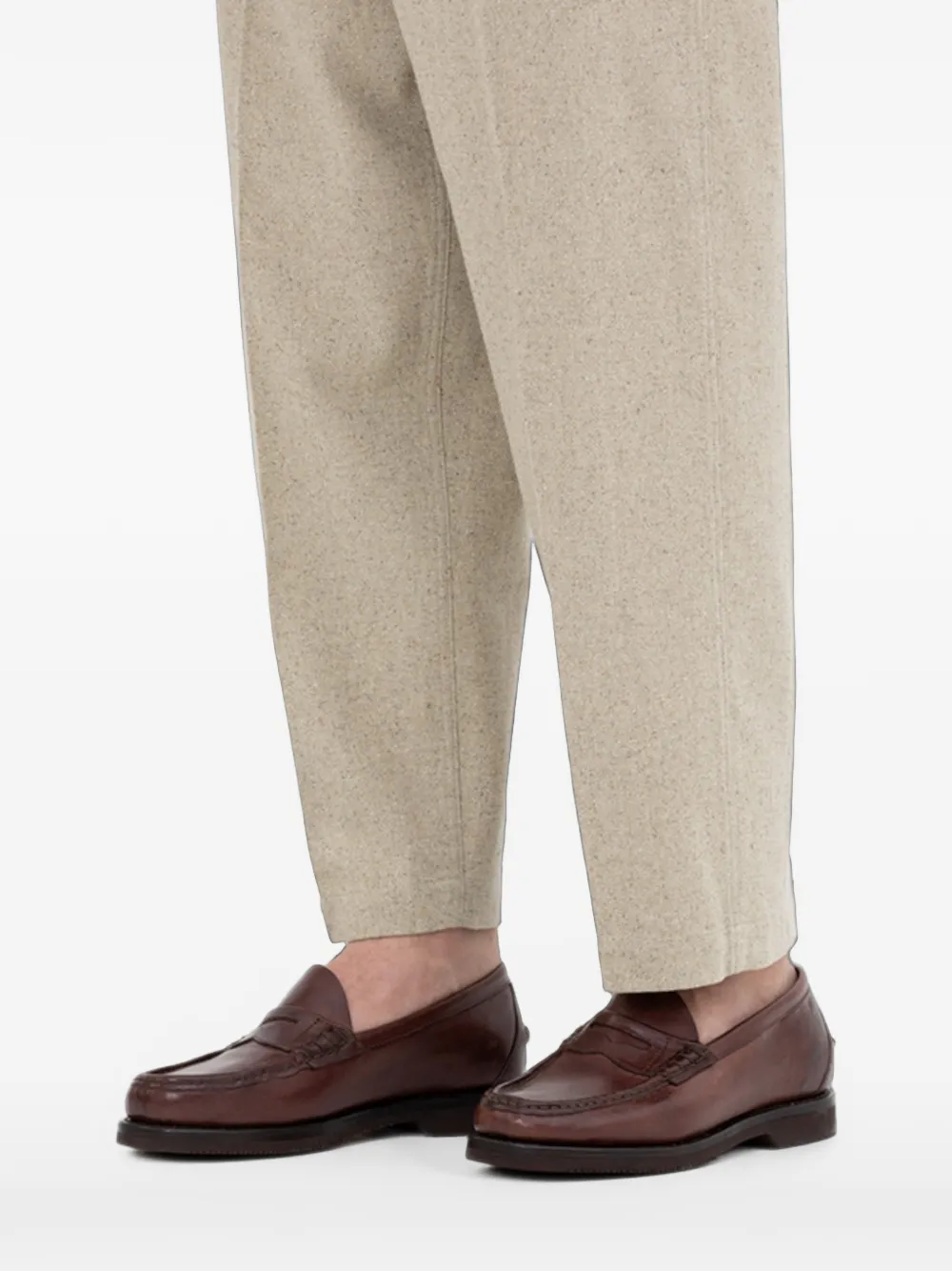 visvim penny-slot leather loafers Rood