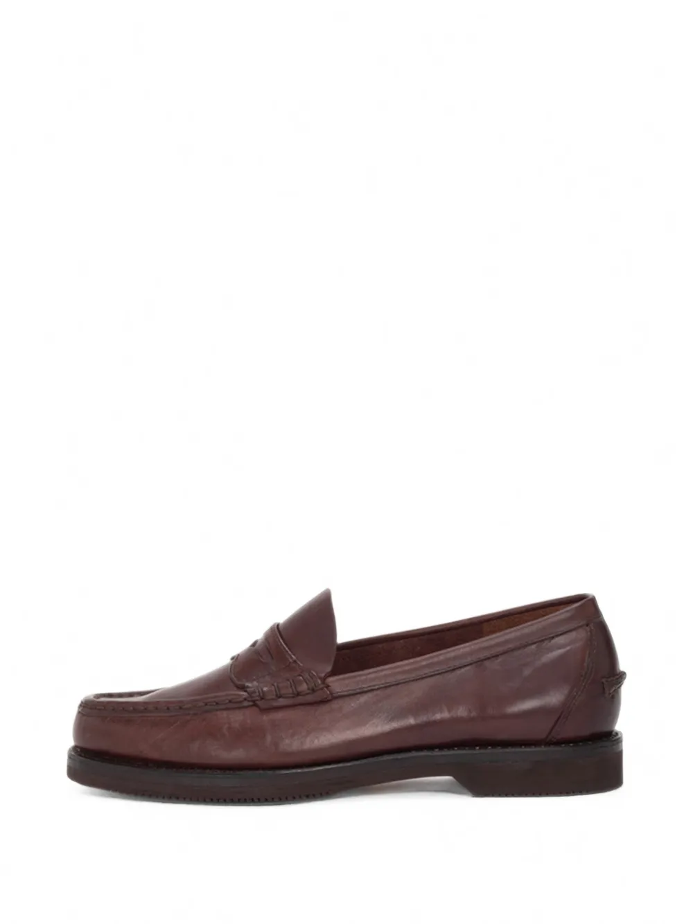 visvim penny-slot leather loafers - Rosso