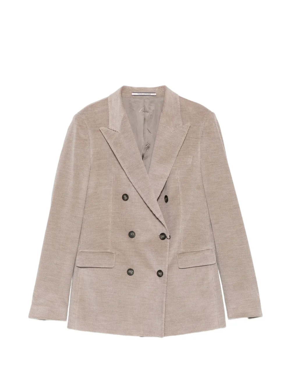Tagliatore double-breasted corduroy blazer Beige