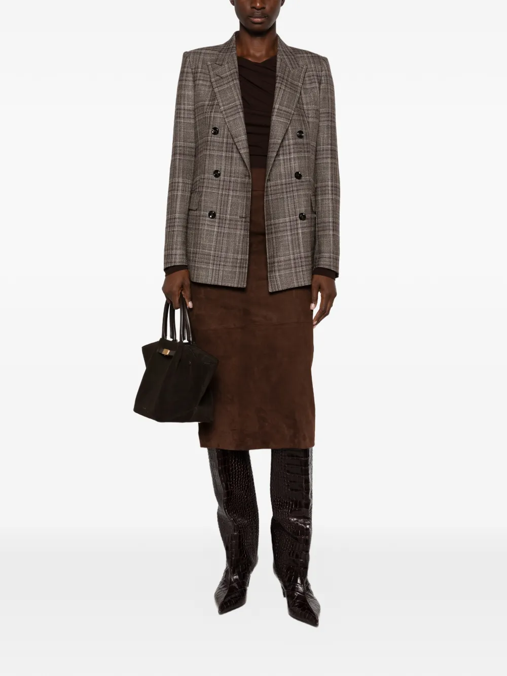 Tagliatore double-breasted Prince of Wales check blazer Bruin