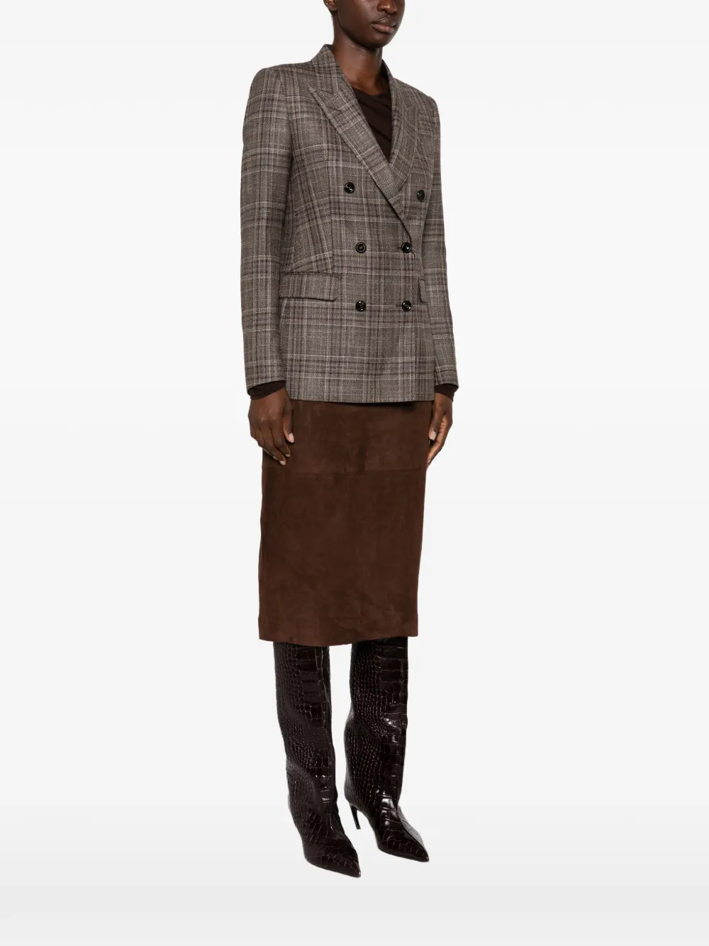 Tagliatore double-breasted Prince of Wales check blazer Bruin