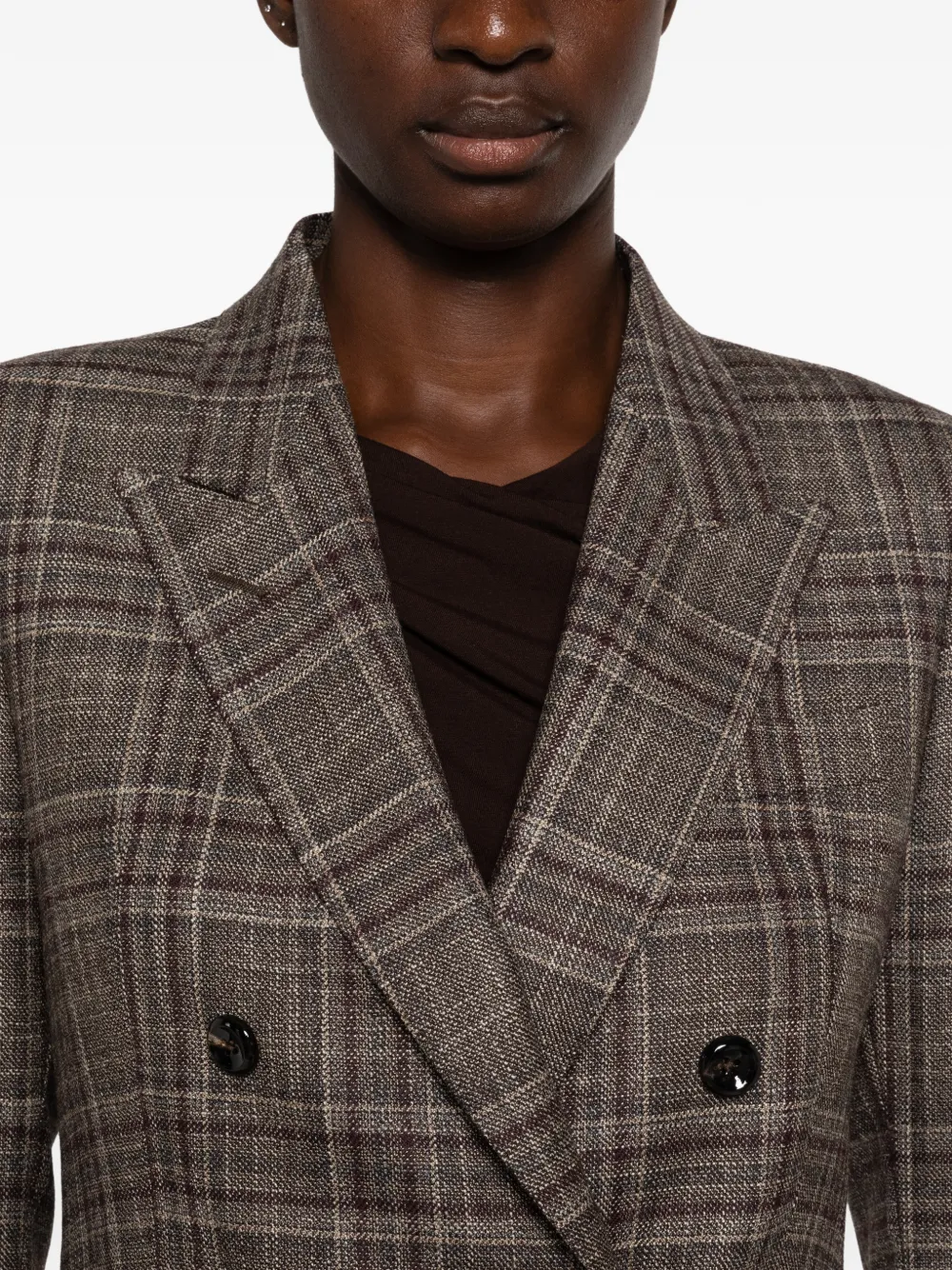 Tagliatore double-breasted Prince of Wales check blazer Bruin