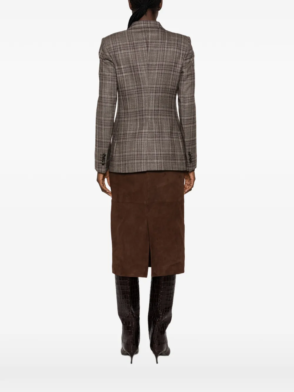 Tagliatore double-breasted Prince of Wales check blazer Bruin