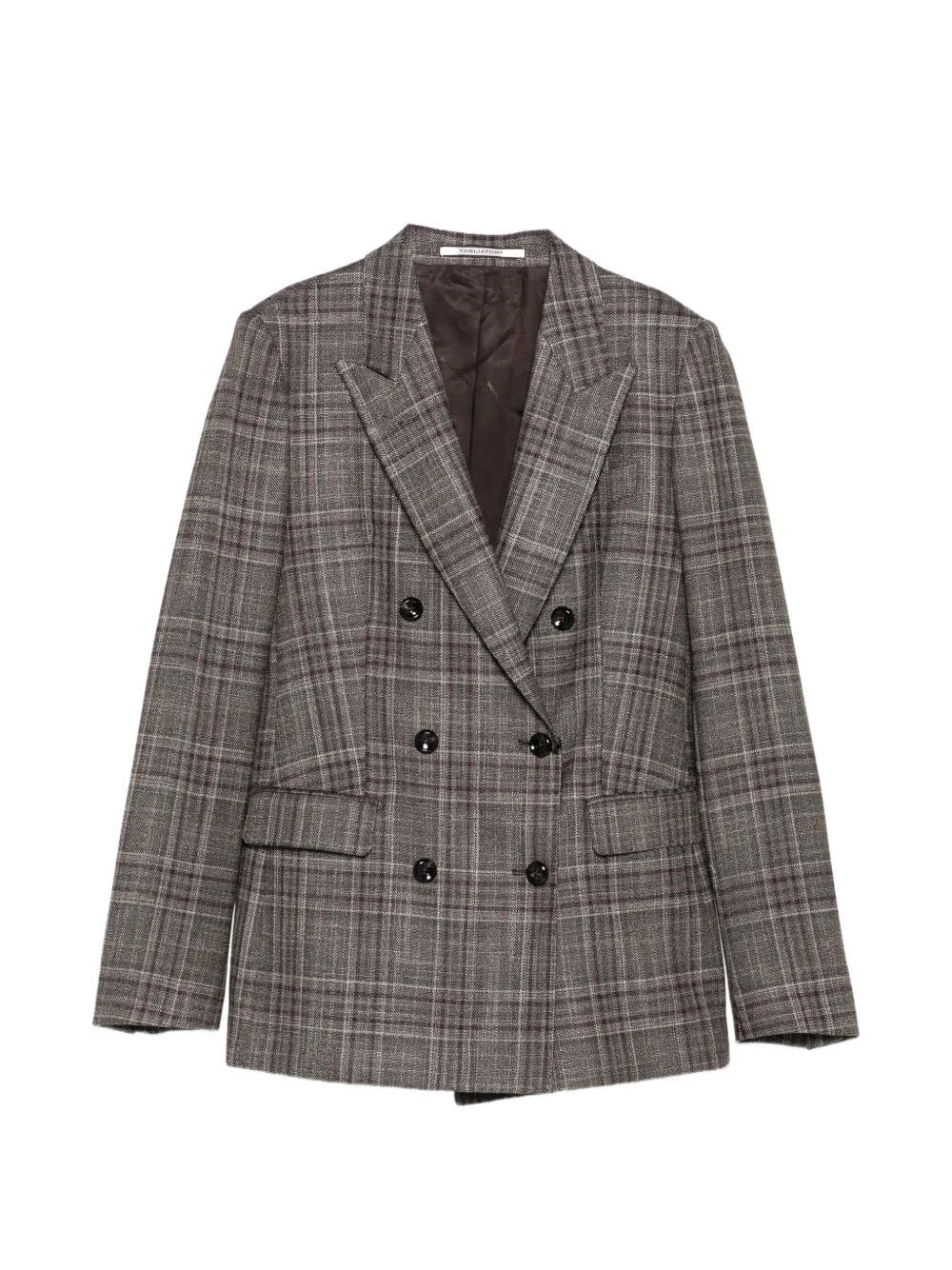 Tagliatore double-breasted Prince of Wales check blazer - Marrone