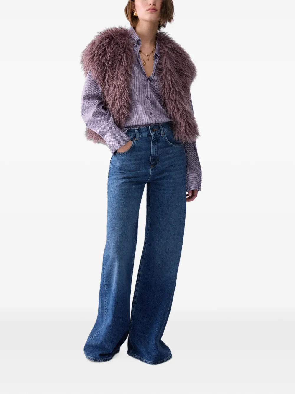 LIU JO Gestreept blouse Paars
