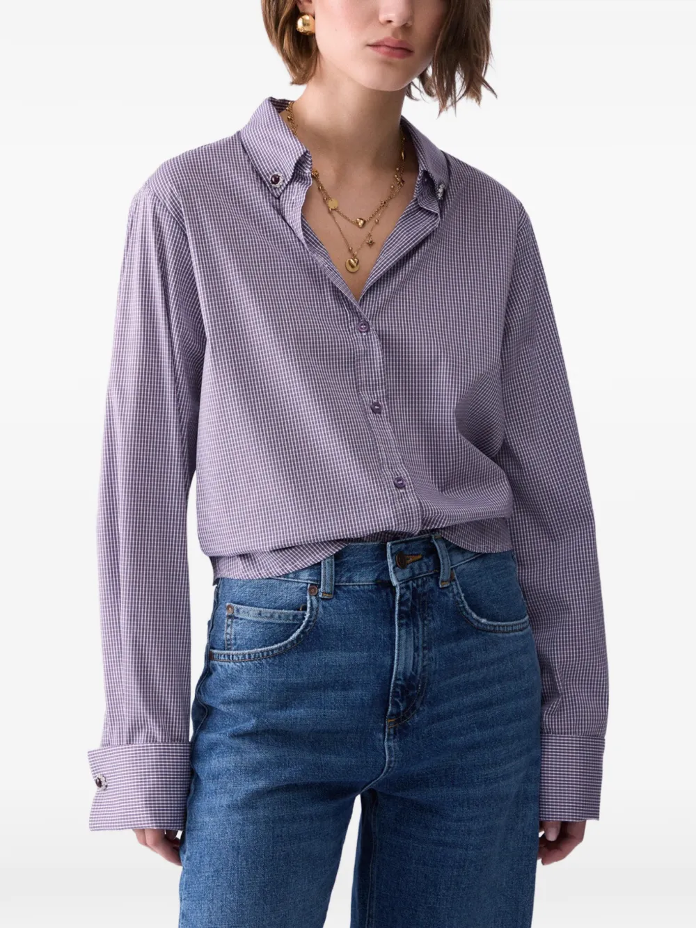 LIU JO Gestreept blouse Paars