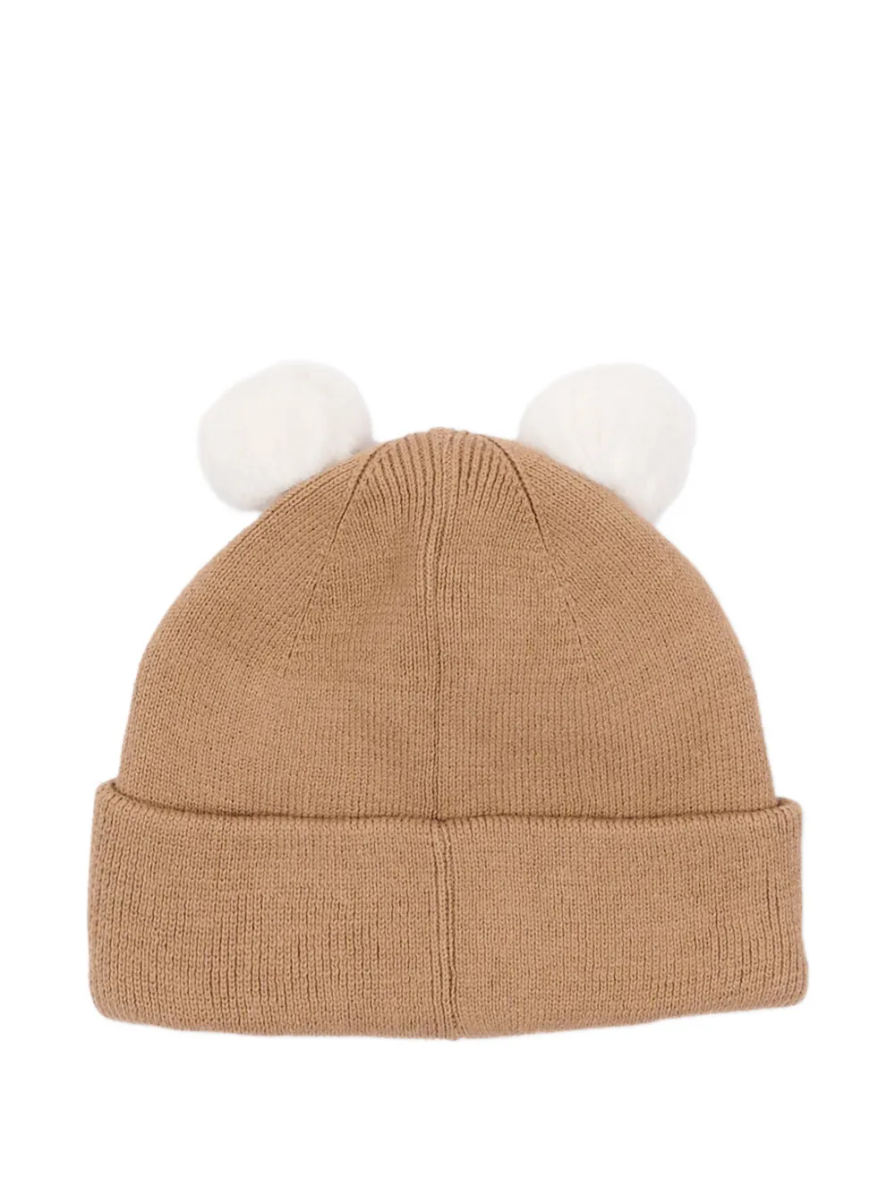 BOSS Kidswear Muts verfraaid met pompon en geborduurd logo Beige