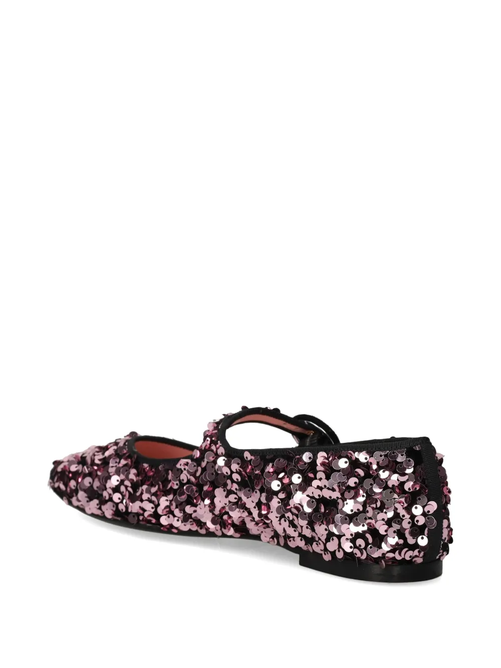 Pretty Ballerinas Mary Jane sequin-embellished ballet flats Roze