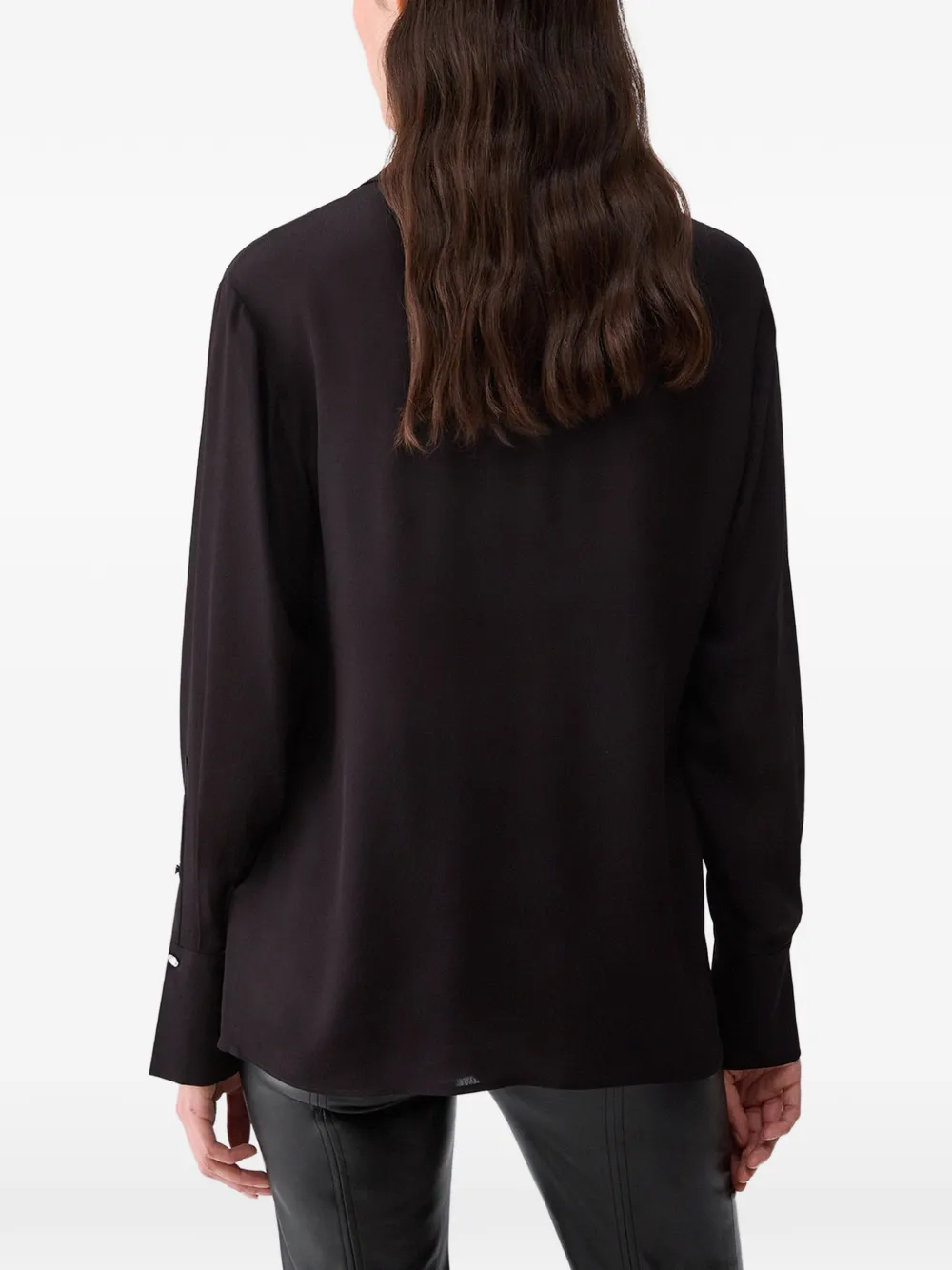 LIU JO Crêpe de chine blouse Zwart