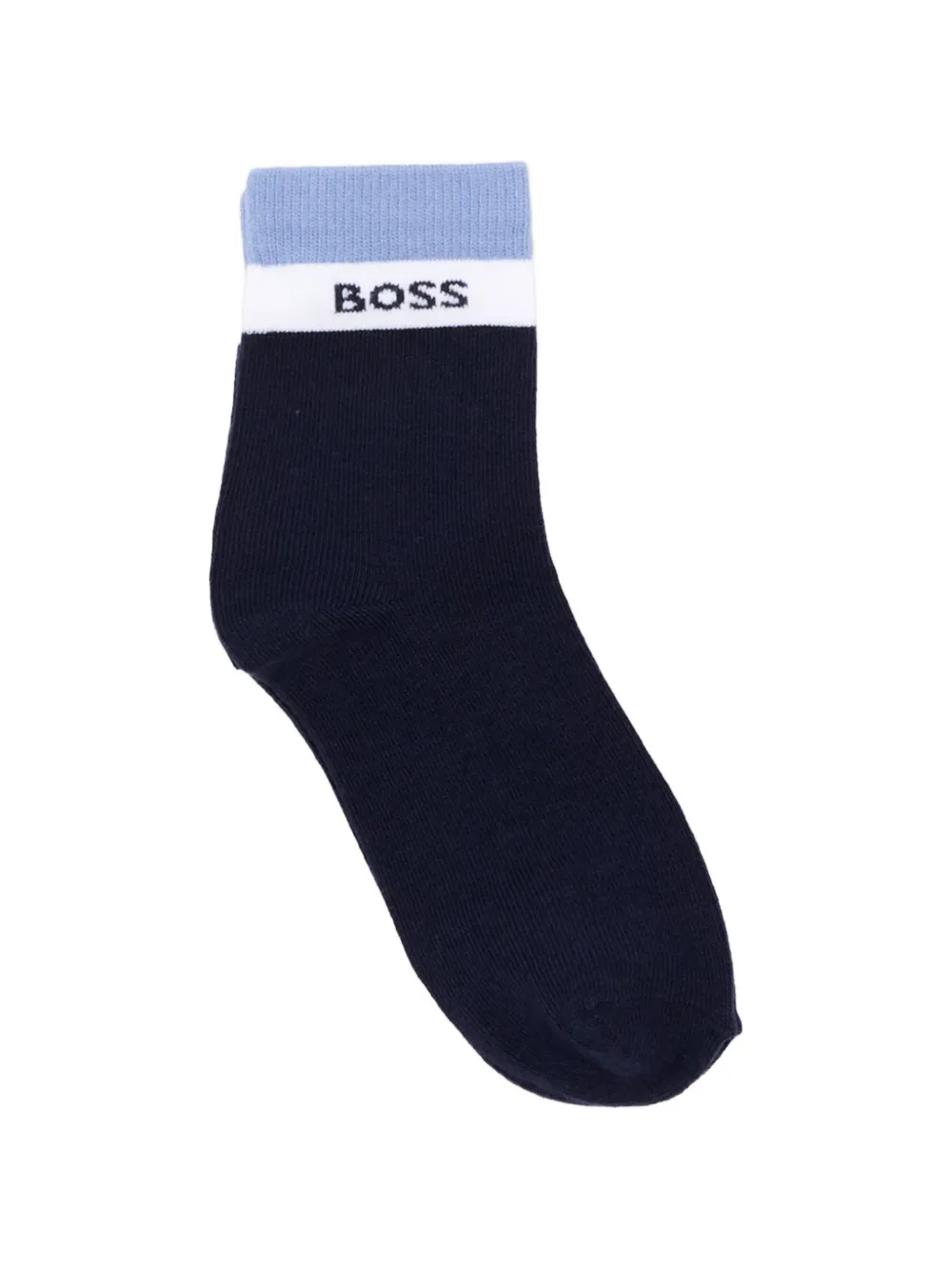 BOSS Kidswear logo-print socks (set of three) Blauw