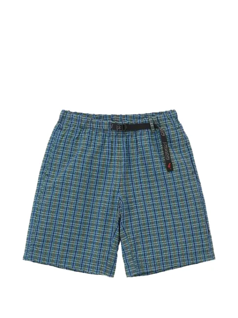 Gramicci G-Short seersucker plaid shorts