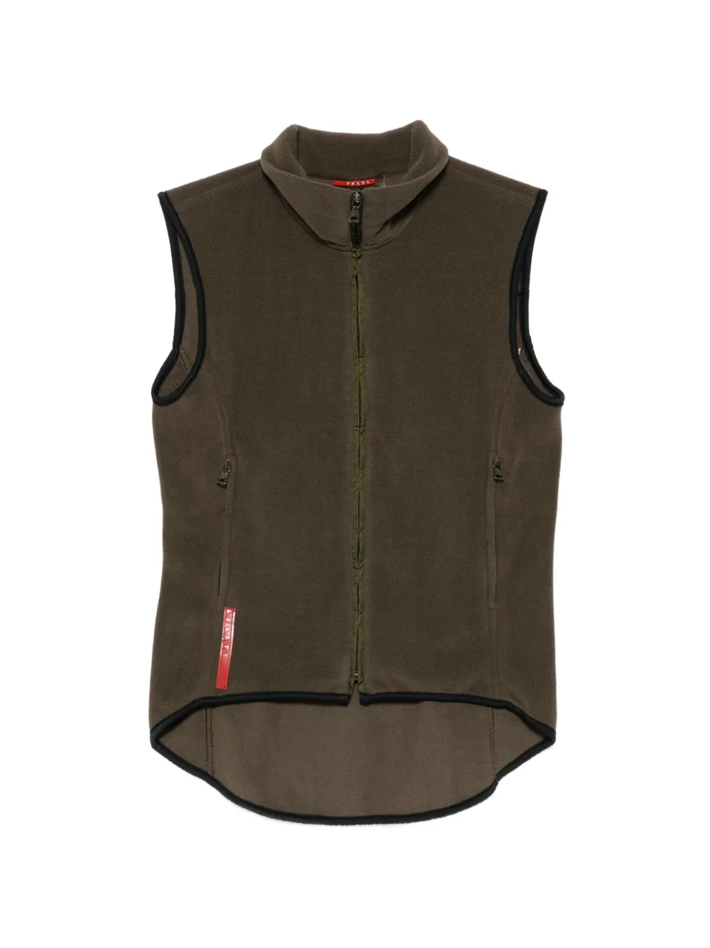 Prada Pre-Owned 1990s Linea Rossa fleece gilet - Verde