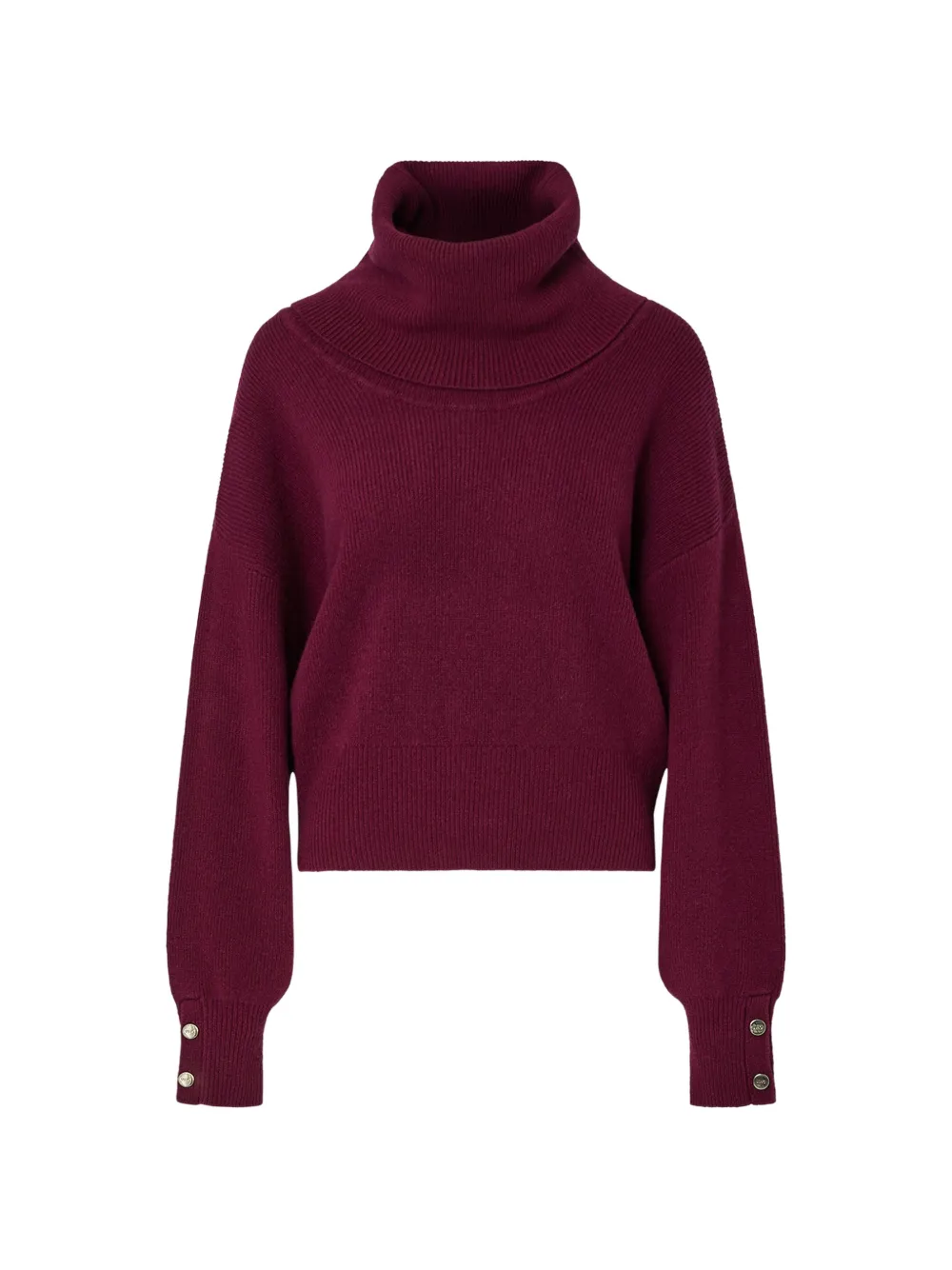 LIU JO ribbed-knit turtleneck sweater - Rosso