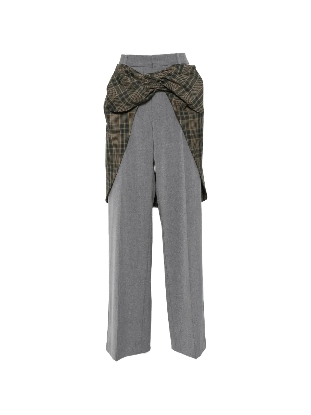 Vivetta Check-panelled Wide-leg Trousers In Multi