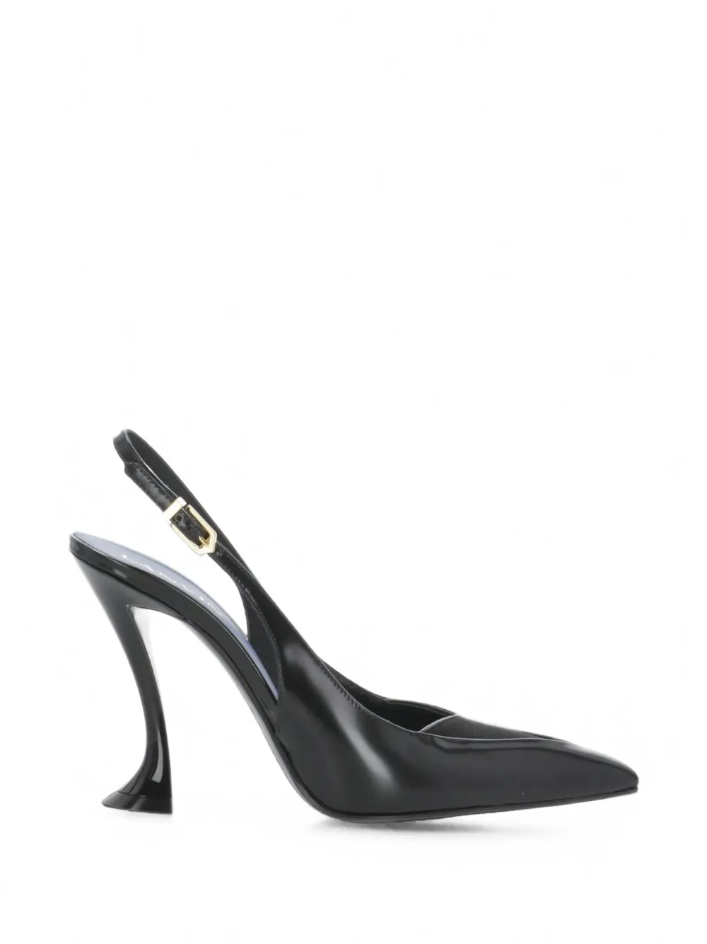 Lanvin Serenade slingback in leather - Nero