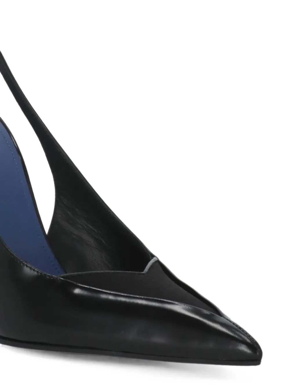 Lanvin Serenade slingback in leather Zwart