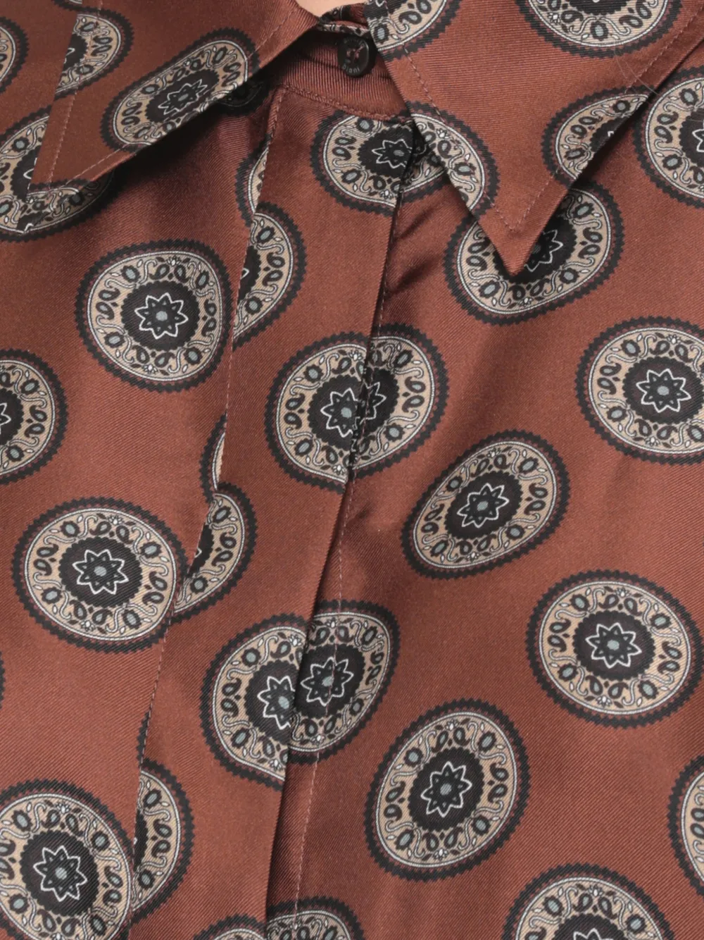 Alberto Biani Blouse met bolvormige print Bruin