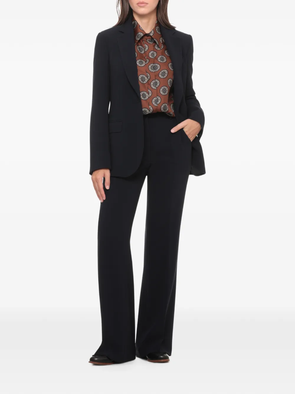 Alberto Biani Blouse met bolvormige print Bruin