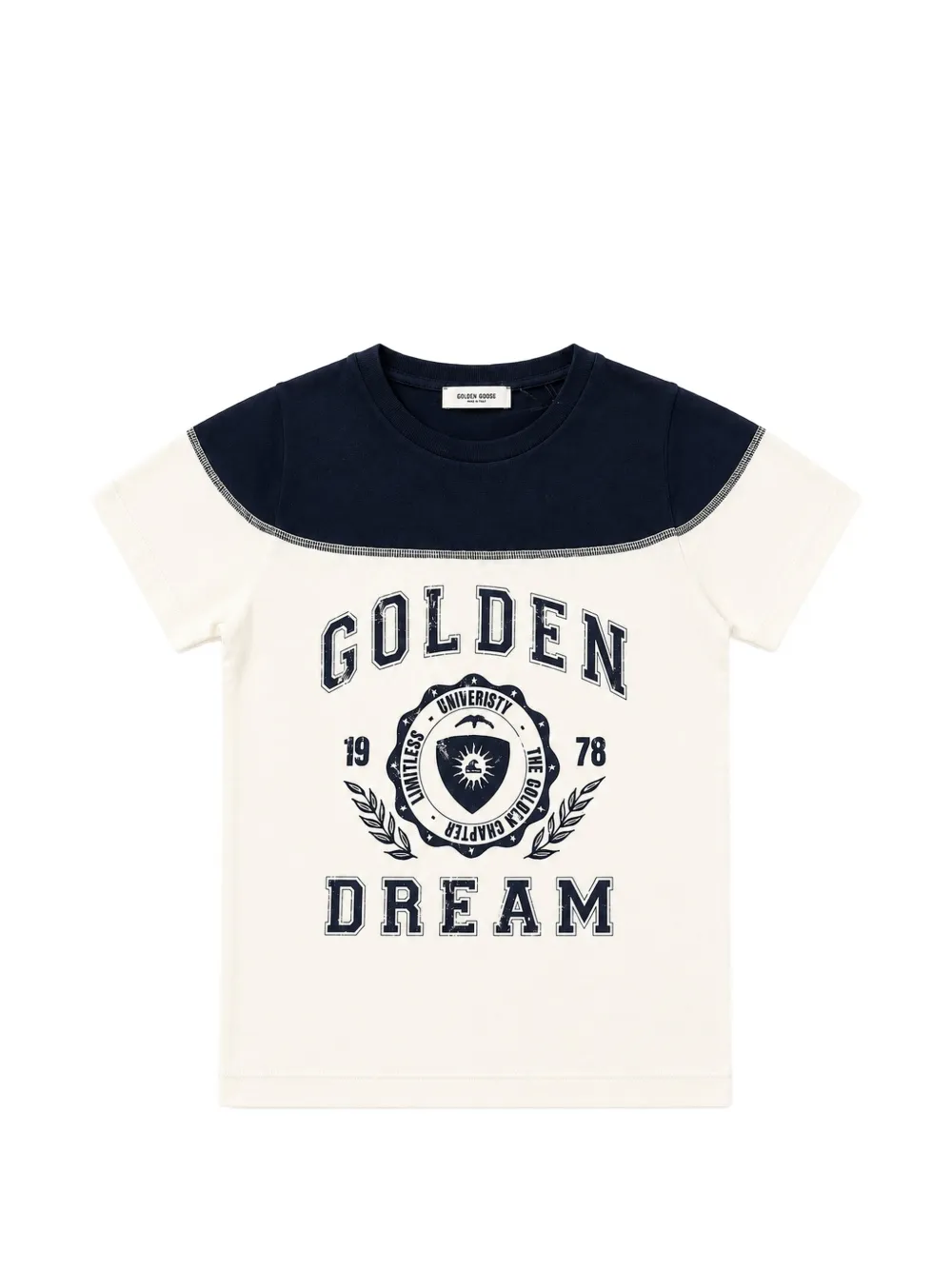 Golden Goose Kids T-shirt con logo - Toni neutri