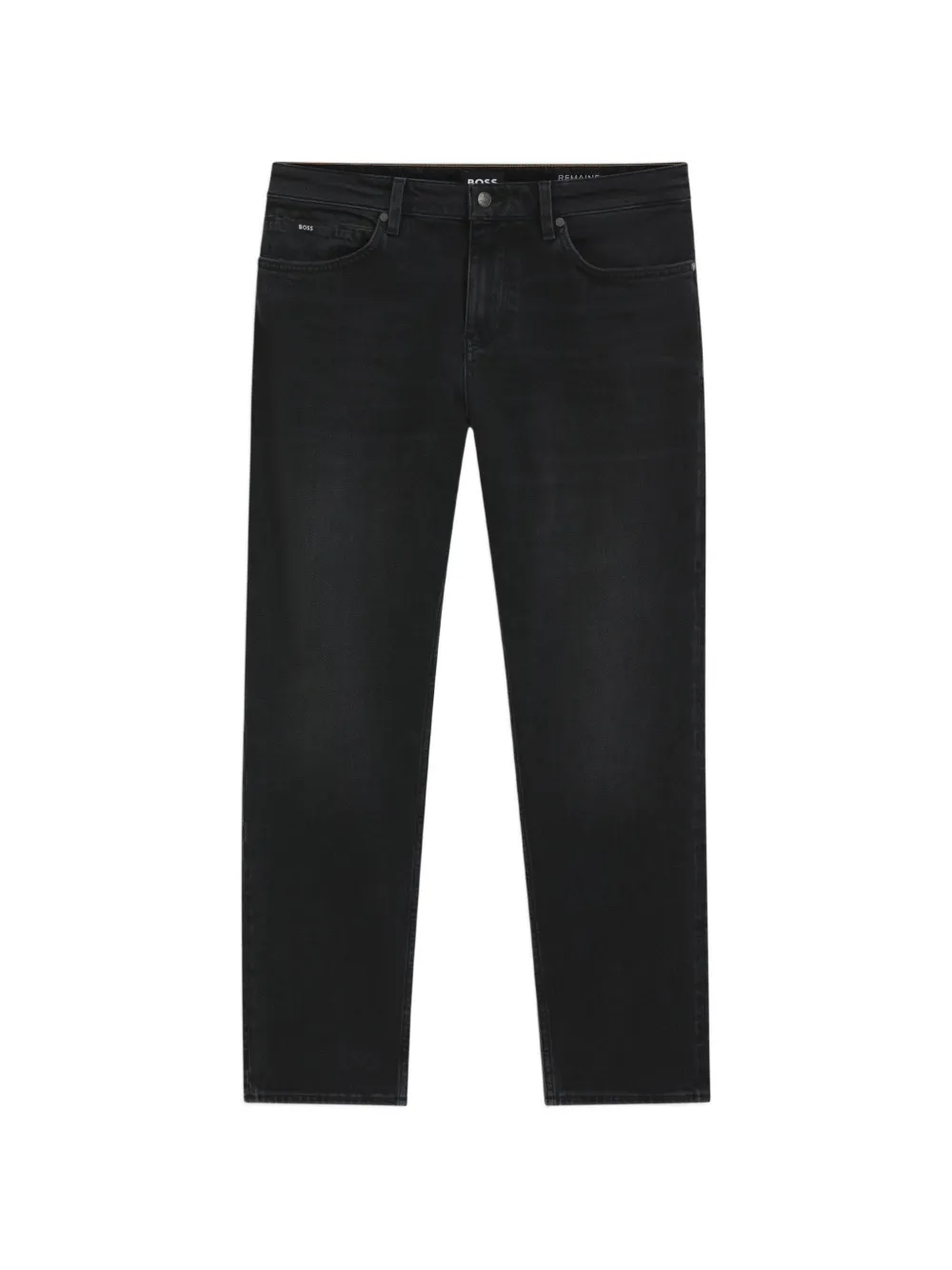 HUGO regular-fit tapered jeans in stretch cotton - Nero